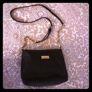 Black Leather Crossbody / Shoulder BCBG Bag